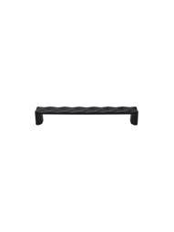 Quilted Cabinet Pull 6 5/16 inch Center-to-Center in Flat Black.